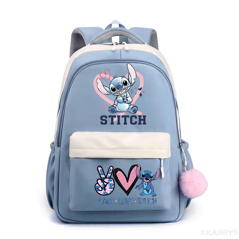 Lilo And Stitch Backpack Sweet Soft Large Capacity Student Schoolbag College Students Patchwork Laptop Simple Mochilas