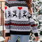 Christmas Sweater Women Vintage Cartoon Print Knitted Pullover Autumn Winter Long Sleeve Warm Thicken Knitwear Casual Jumpers