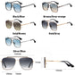 New Gradient Sunglasses for Men Fashion Metal Big Frame Sun Glasses Brand Design Luxury Lunette De Soleil Homme UV400