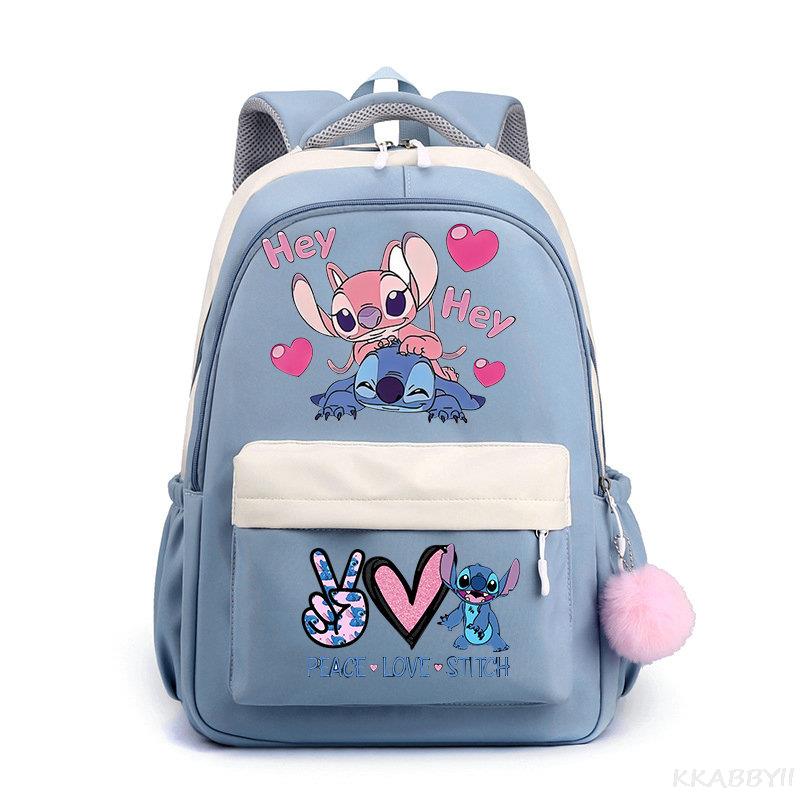 Lilo And Stitch Backpack Sweet Soft Large Capacity Student Schoolbag College Students Patchwork Laptop Simple Mochilas