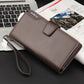 Men Wallet Cardholder Slim Coin Purse PU Lether Pocket Vintage Business Clutch Male Small Money Clip with Zipper Card Organizer