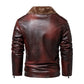 GLACIERBREAKER Leather Jacket Men Winter Fleece Motorcycle Pu Leahter Jacket Male Stand Collar Casual Windbreaker Slim Coat 6Xl