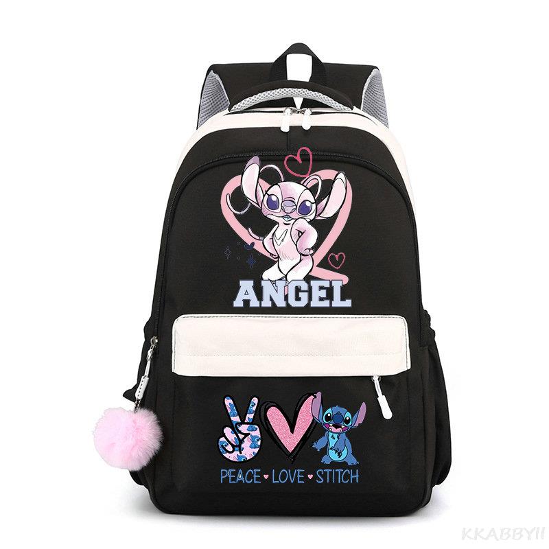 Lilo And Stitch Backpack Sweet Soft Large Capacity Student Schoolbag College Students Patchwork Laptop Simple Mochilas