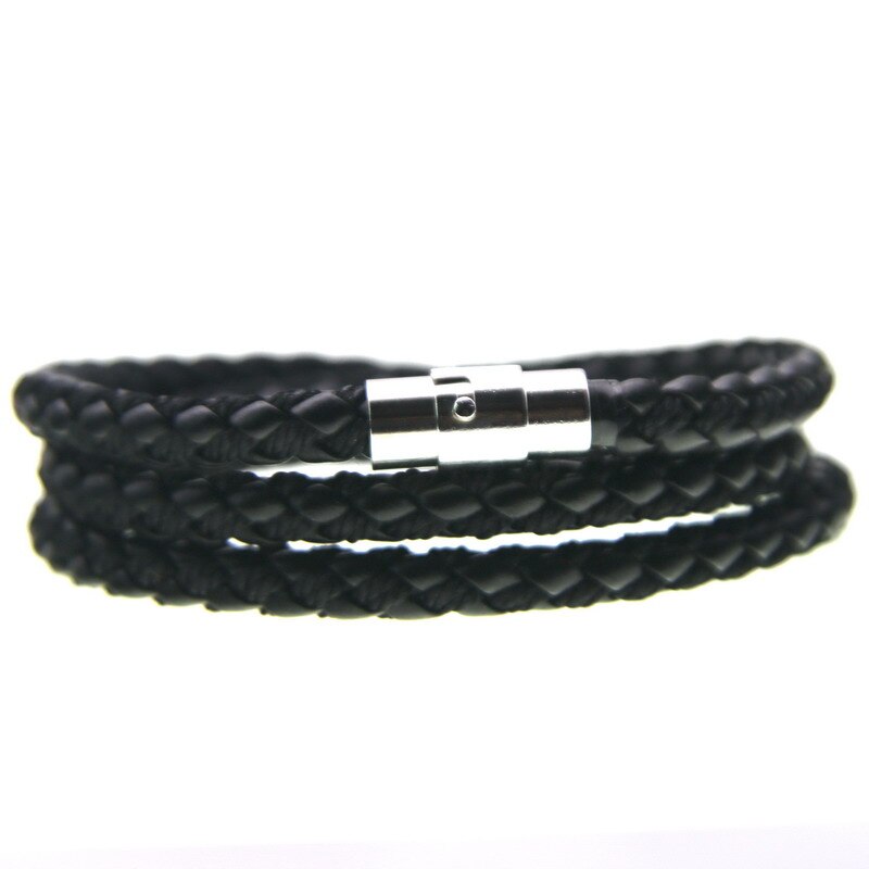 New 2021 High Quality Lucky Vintage Men's Leather Bracelet Black/Brown Charm Multilayer Braided Women Pulseira Masculina