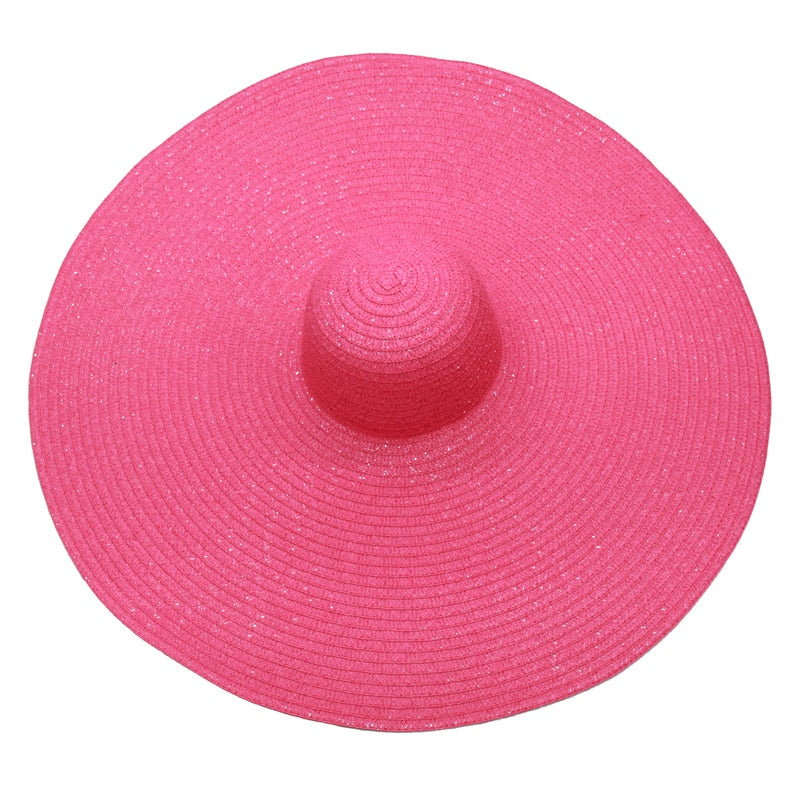 foldable women oversized hat 70cm diameter large brim summer sun beach hats wholesale