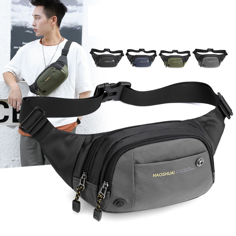 Casual Fanny Pack Banane Sac Chest Bag Waist Bag Men's Women Purse Male Belt Bag Banana Bags Zipper Phone Holder Fashion Bum Bag