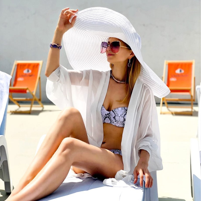 foldable women oversized hat 70cm diameter large brim summer sun beach hats wholesale