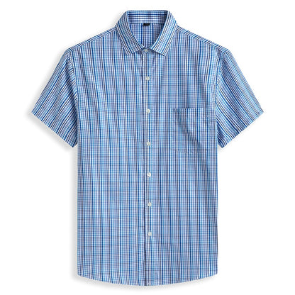 5XL 6XL 7XL 8XL 10XL Men&#39;s Plus Size Shirts Fashion Casual Classic Style 100% Cotton Comfortable Plaid Short Sleeve Shirt Male