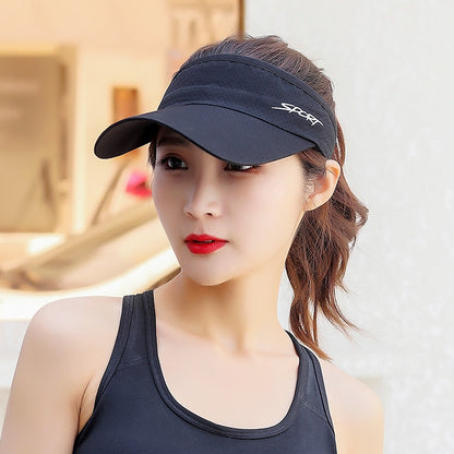 Summer Women Breathable Air Sun Hats Quick-dry Visor UV Protection Top Empty Solid Men Sports Tennis Golf Running Sunscreen Cap