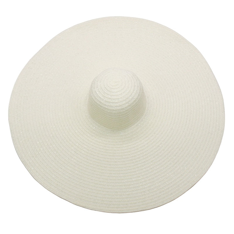 foldable women oversized hat 70cm diameter large brim summer sun beach hats wholesale