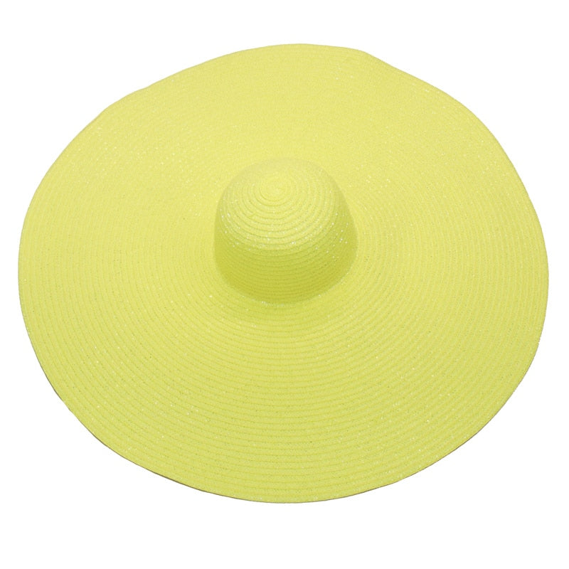 foldable women oversized hat 70cm diameter large brim summer sun beach hats wholesale