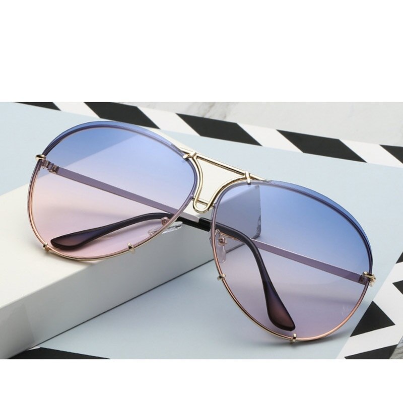 Unique Vintage Eyeglasses Transparent Glasses Women Rimless Glasses Oversized Clear Shades lunettes Sunglasses Female