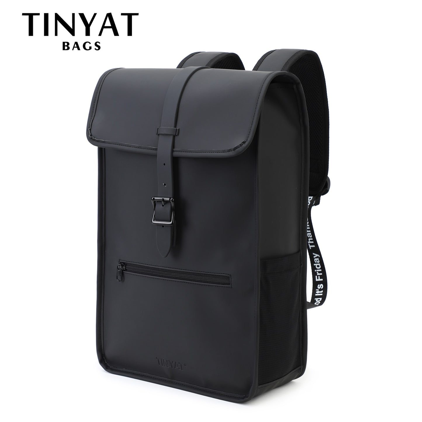 TINYAT New Men&#39;s Leather Backpack laptop Backpack for 14 15  inch Waterproof Travel Backpack for School Hiking Finshing Backpack