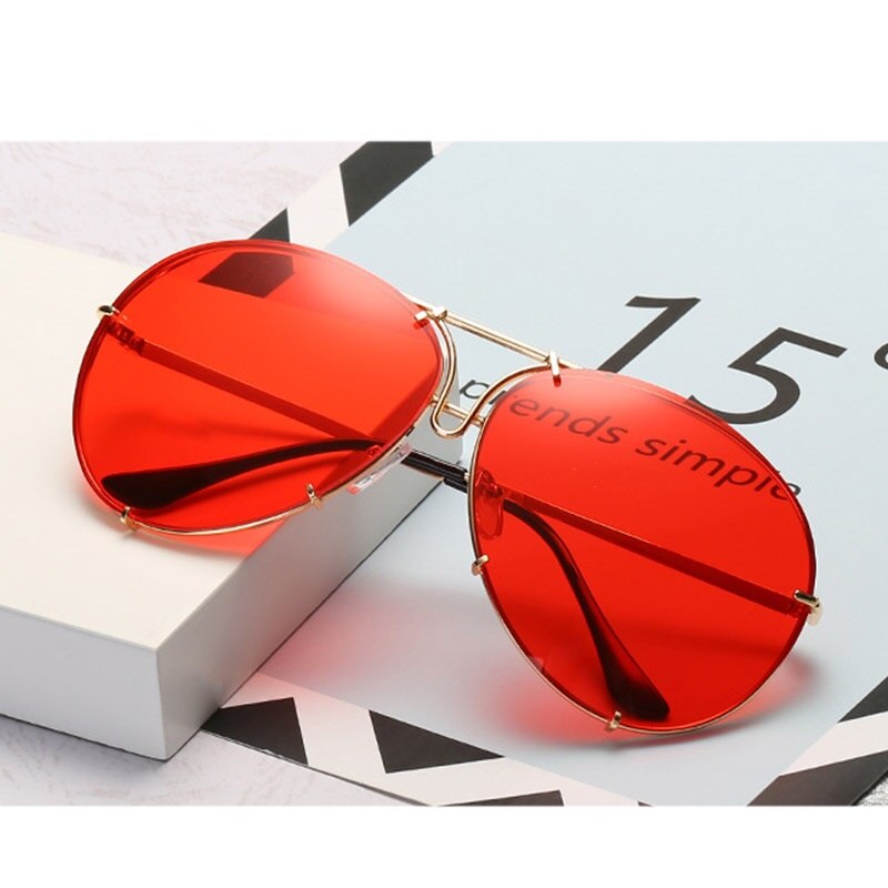 Unique Vintage Eyeglasses Transparent Glasses Women Rimless Glasses Oversized Clear Shades lunettes Sunglasses Female