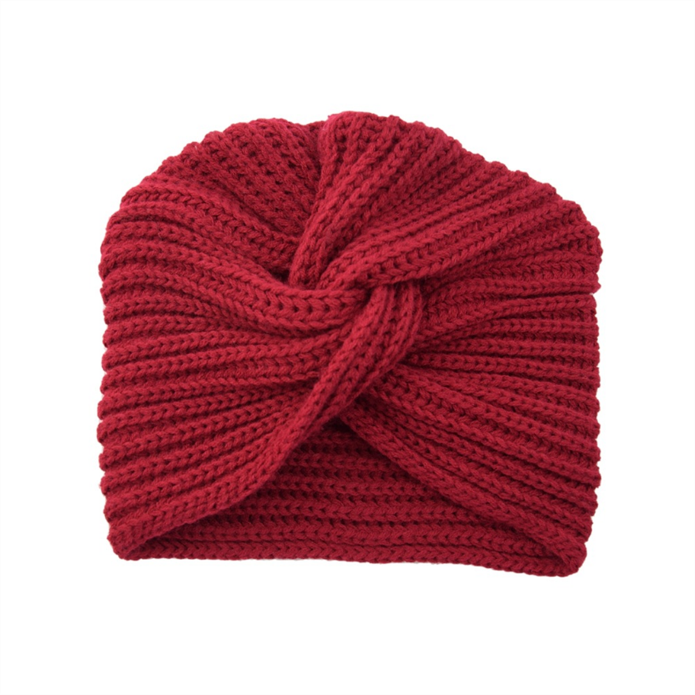 Women&#39;s Knitted Turban Hat Bohemia Cashmere Cross Wrap Head Lndian  Wool   Bonnet Turbante Cap