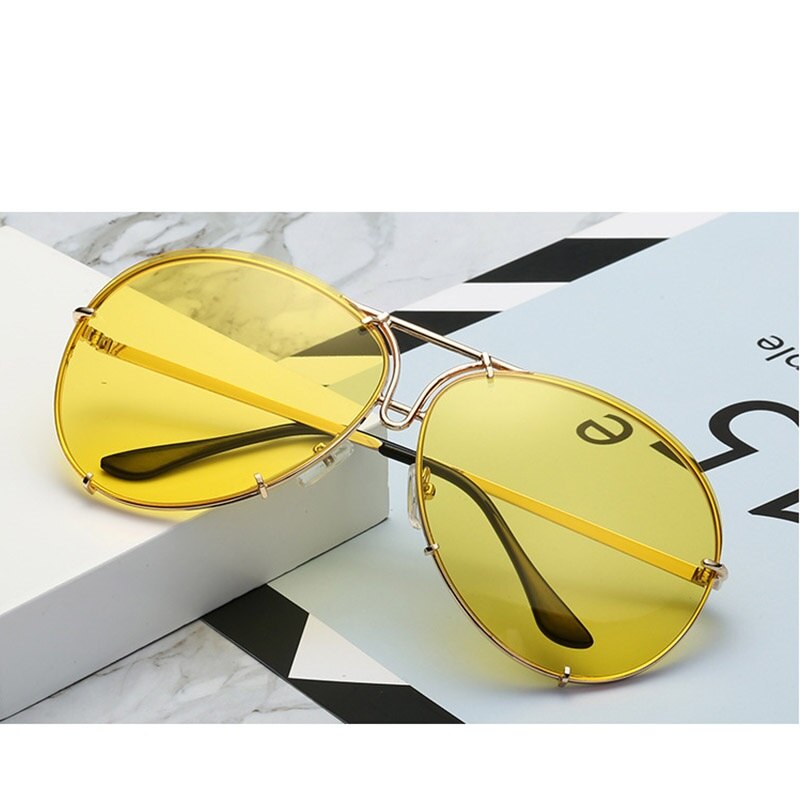 Unique Vintage Eyeglasses Transparent Glasses Women Rimless Glasses Oversized Clear Shades lunettes Sunglasses Female