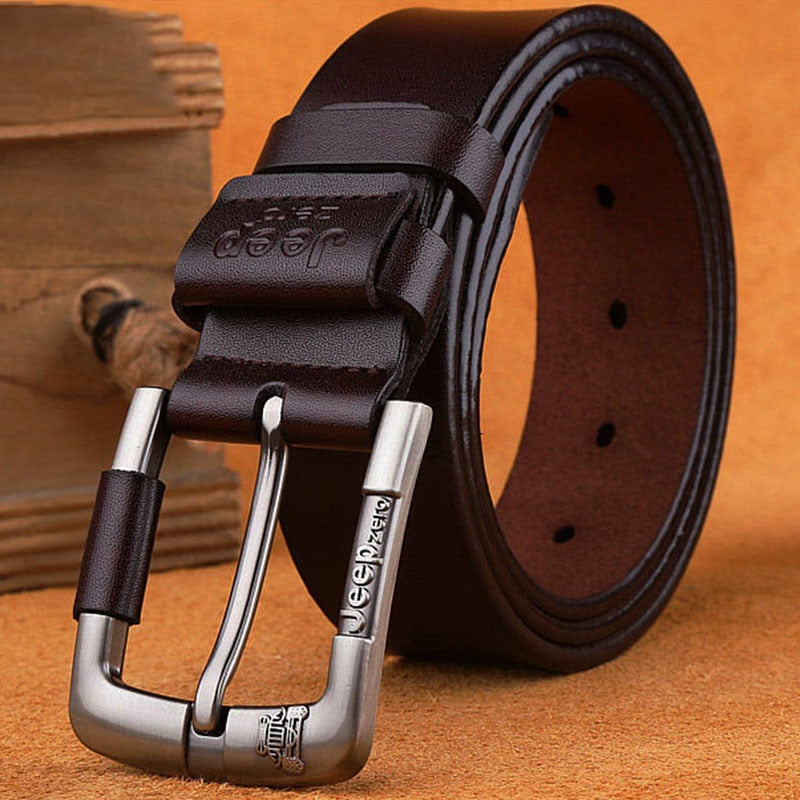 Belt Male Fashion Leather Men Real Genuine Leather Waist Strap Luxury Brand Pin Buckle Men's Belt Cummerbunds Ceinture Homme