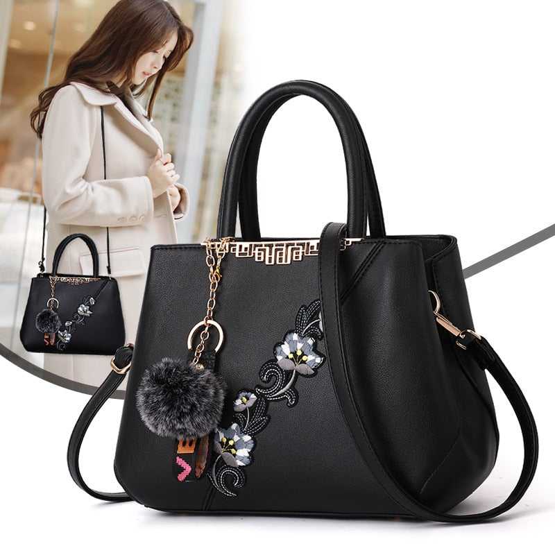 Embroidered Messenger Bags Women Leather Handbags Bags for Women 2021 Sac a Main Ladies Hand Bag Female Hand bag new