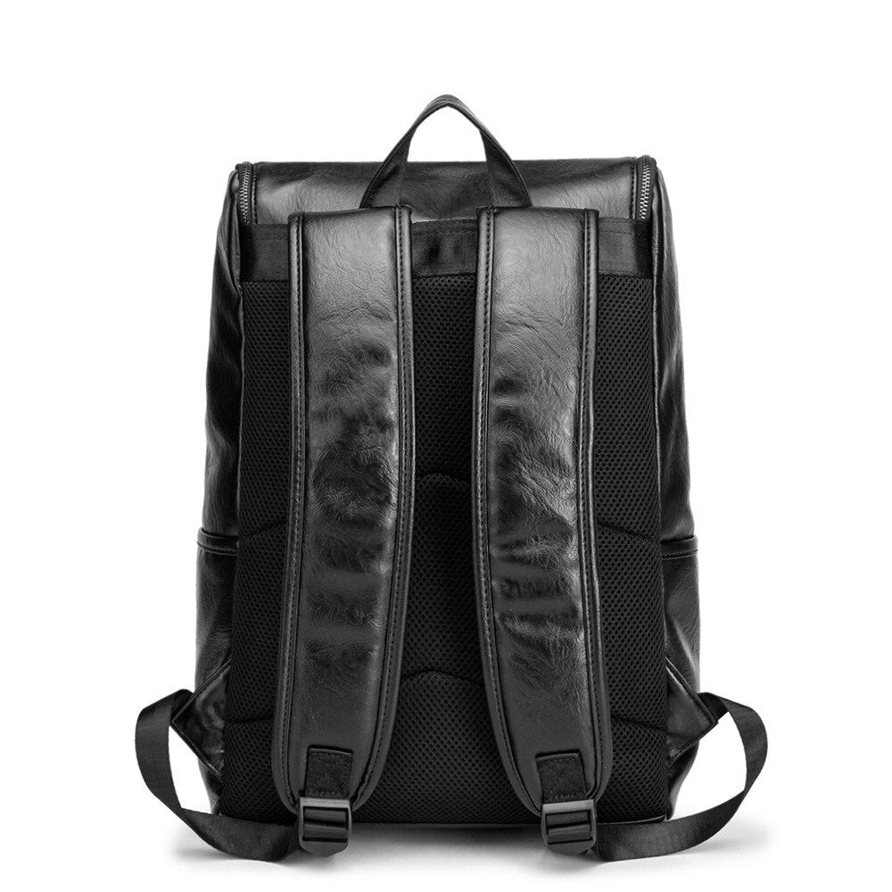 Men Anti Theft Laptop Backbags Leather Backpack Stylish Travel Bagpack Male Computer School Bag for Boys Rugzak Sac A Dos Homme