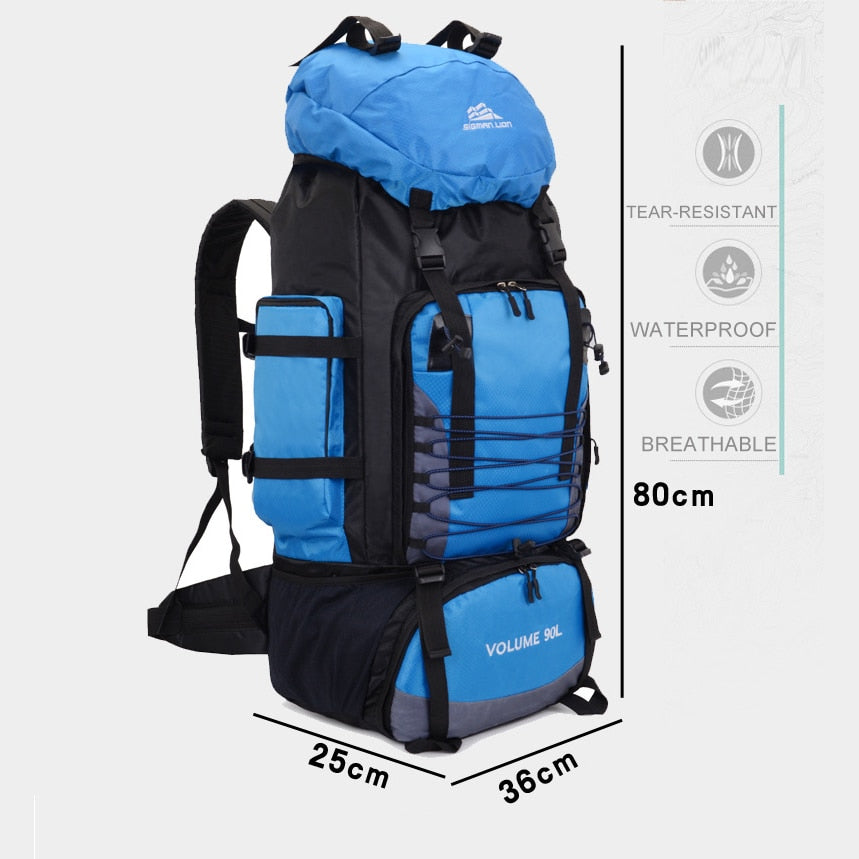 90L Military Tactical Backpack Hiking Camping Outdoor Mountaineering Backpack Sports Tactical Military Bag Men Soft Travel Bags