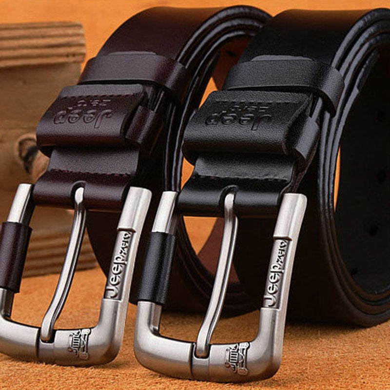 Belt Male Fashion Leather Men Real Genuine Leather Waist Strap Luxury Brand Pin Buckle Men's Belt Cummerbunds Ceinture Homme