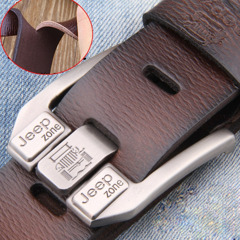 Belt Male Fashion Leather Men Real Genuine Leather Waist Strap Luxury Brand Pin Buckle Men's Belt Cummerbunds Ceinture Homme