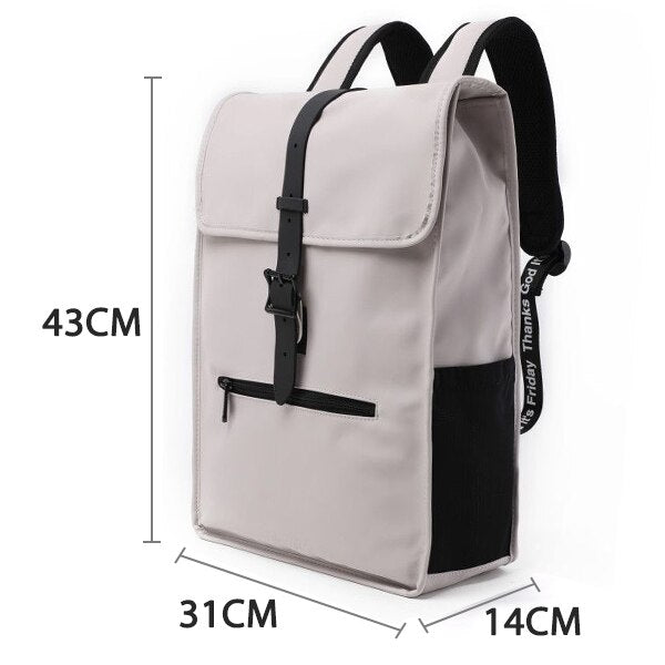 TINYAT New Men&#39;s Leather Backpack laptop Backpack for 14 15  inch Waterproof Travel Backpack for School Hiking Finshing Backpack