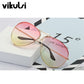 Unique Vintage Eyeglasses Transparent Glasses Women Rimless Glasses Oversized Clear Shades lunettes Sunglasses Female