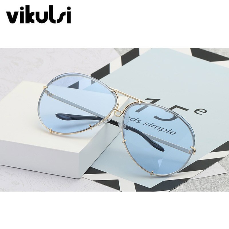 Unique Vintage Eyeglasses Transparent Glasses Women Rimless Glasses Oversized Clear Shades lunettes Sunglasses Female