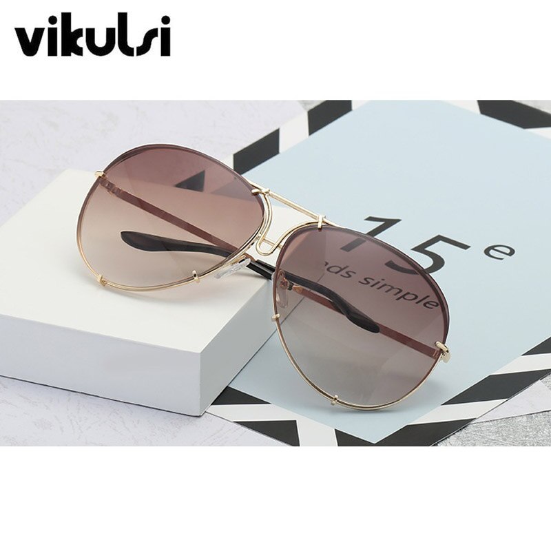 Unique Vintage Eyeglasses Transparent Glasses Women Rimless Glasses Oversized Clear Shades lunettes Sunglasses Female