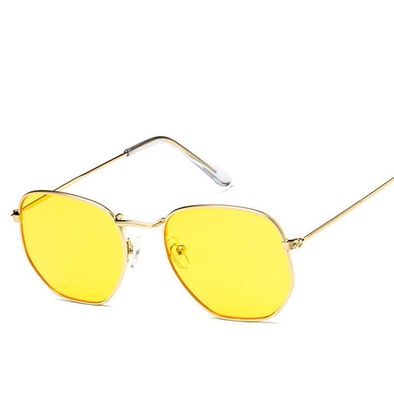 RBROVO-gafas De Sol poligonales para hombre y mujer, lentes De Sol De Metal Retro De lujo, espejo Vintage, UV400, para verano, 2023