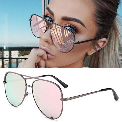 New Brand Designer Fashion Sunglasses Women&#39;s Oversized Pilot Sun glasses For Women Luxury Shades 2019 New Lunettes Femme UV400