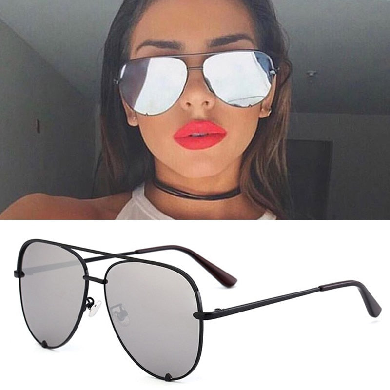 New Brand Designer Fashion Sunglasses Women&#39;s Oversized Pilot Sun glasses For Women Luxury Shades 2019 New Lunettes Femme UV400