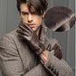 YY8597 Spring/Winter Real Leather Short Gloves For Men Male Thin/Thick Black/Brown Touched Screen Gant Gym Luvas Driving Mittens