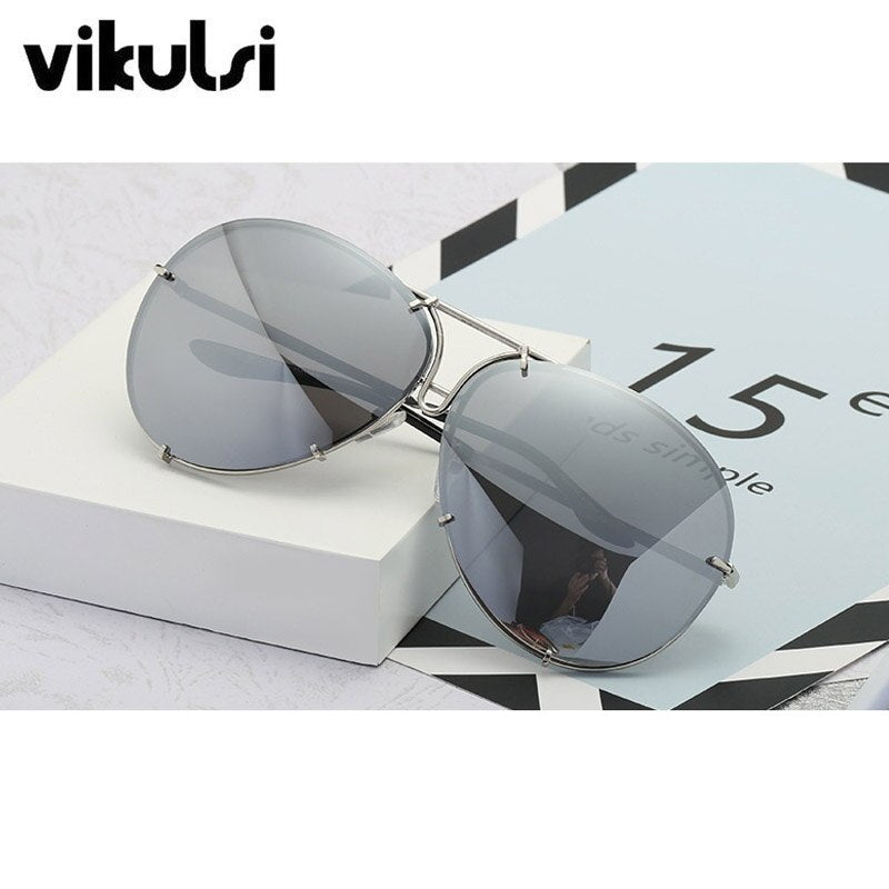 Unique Vintage Eyeglasses Transparent Glasses Women Rimless Glasses Oversized Clear Shades lunettes Sunglasses Female