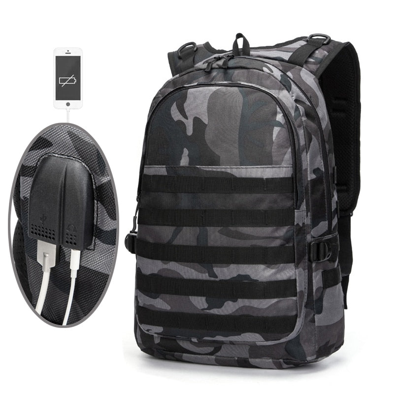 Men Backpack Men Laptop Bag Military Tactical Backpack Student Schoolbag Camouflage Travel Canvas Knapsack Pack