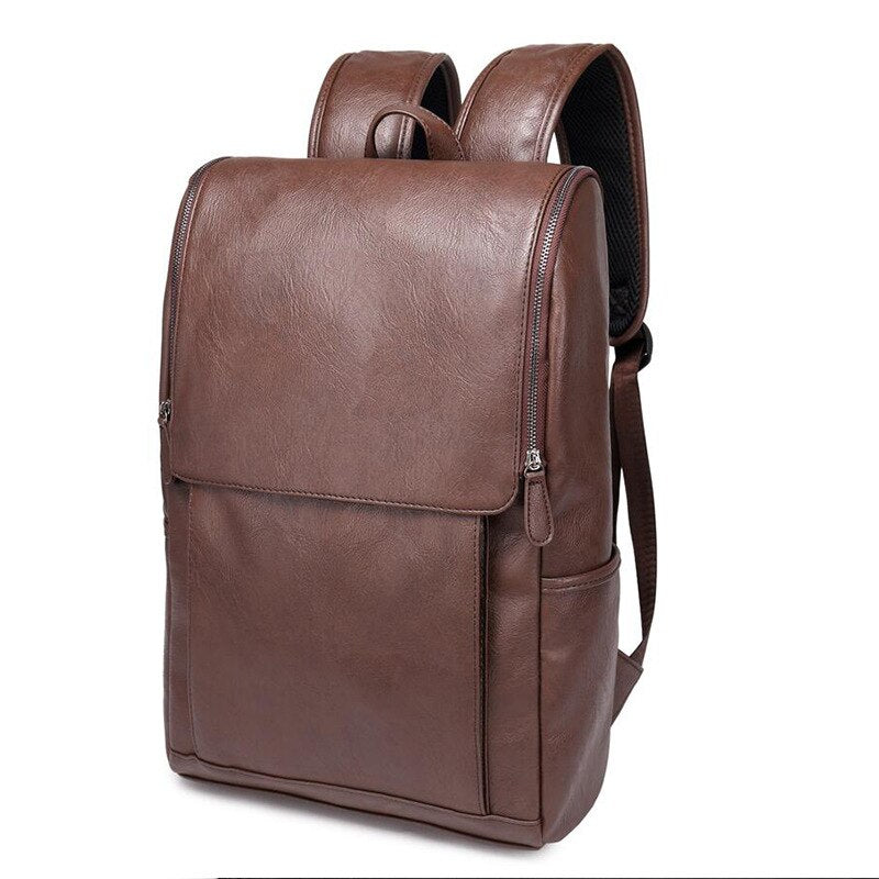 Men Anti Theft Laptop Backbags Leather Backpack Stylish Travel Bagpack Male Computer School Bag for Boys Rugzak Sac A Dos Homme