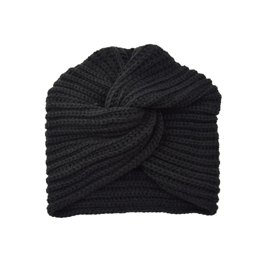 Women&#39;s Knitted Turban Hat Bohemia Cashmere Cross Wrap Head Lndian  Wool   Bonnet Turbante Cap