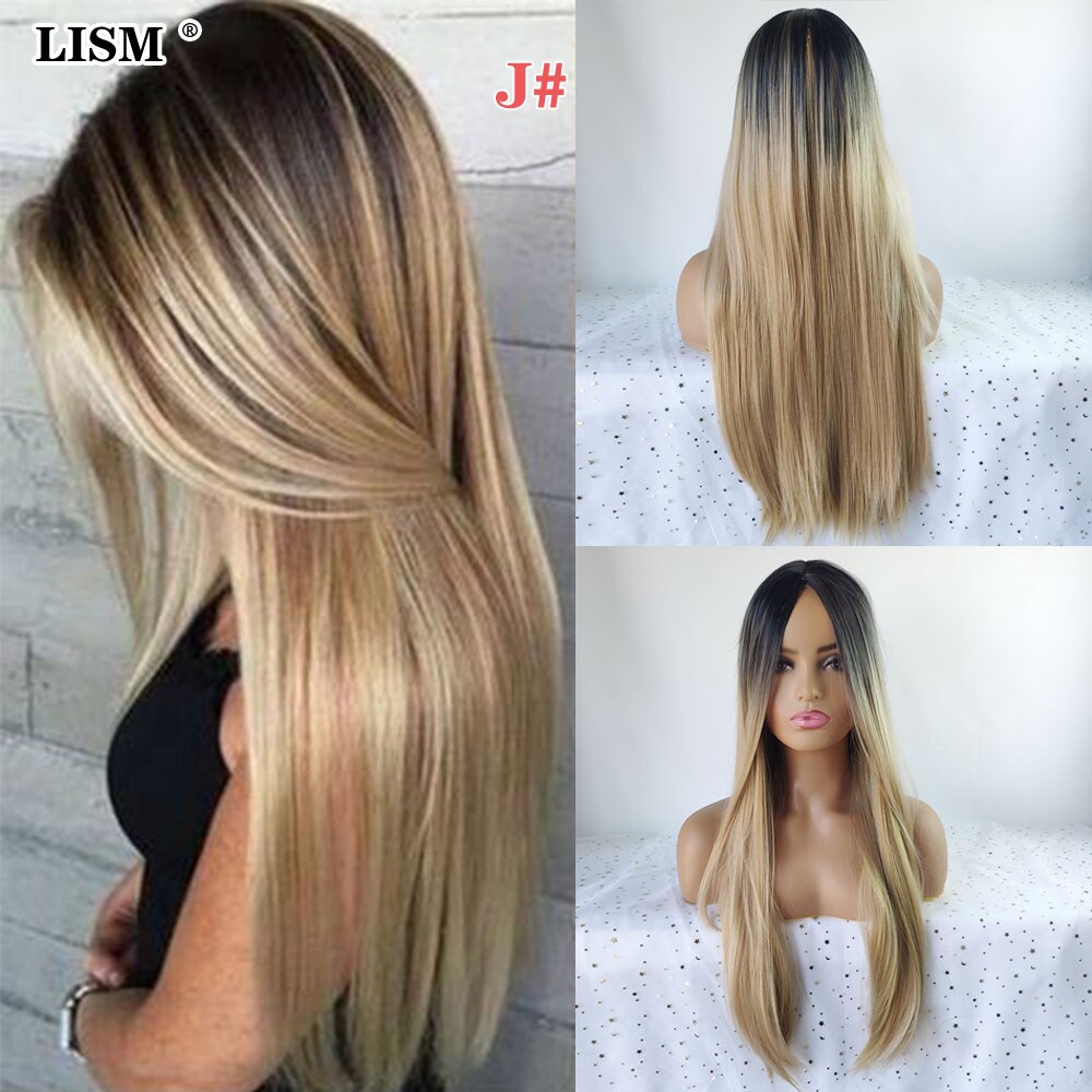 New Wigs for Women Synthetic Pastel Long Layered Wig Perruque Blonde Bigoudis Cheveux Pour Femme Peruki Damskie Naturalne