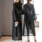 Women Blouse Summer Puff Sleeve Simple Loose Chiffon Shirt Cardigan Hooded Long Kimono Ladies Tops Sun-protective 3291447