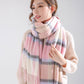 Winter 100% Wool Scarf for Women Neck Warmer Cashmere Shawls and Wraps Echarpe Pashmina Ladies Plaid Wool Scarves Foulard Femme