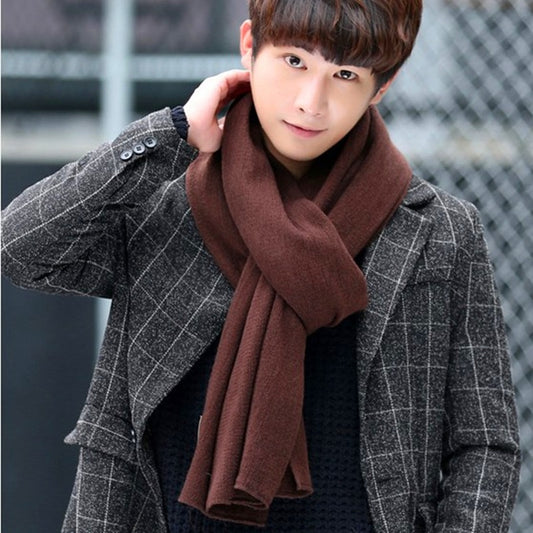 2022 New Arrived Brand Men Scarf Knit Spring Winter Scarves Long Size Male Warmer Women&#39;s Solid Color Wool Bufanda