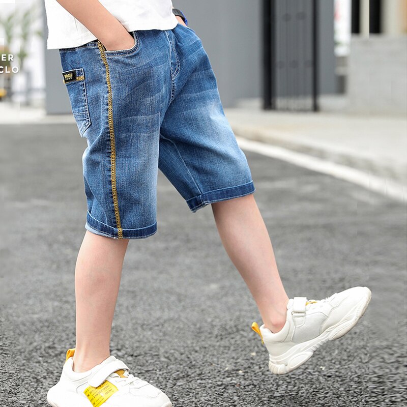 IENENS Shorts Denim Thin Short Trousers Children Short Jeans Kids Baby Stretch Boardshorts Boy Summer Shorts Staright Jeans