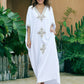 2023 Sexy Cold Shoulder V Neck Bats Sleeve Loose Summer Beach Dress Plus Size Women Beachwear Kaftan Black Dress Q943