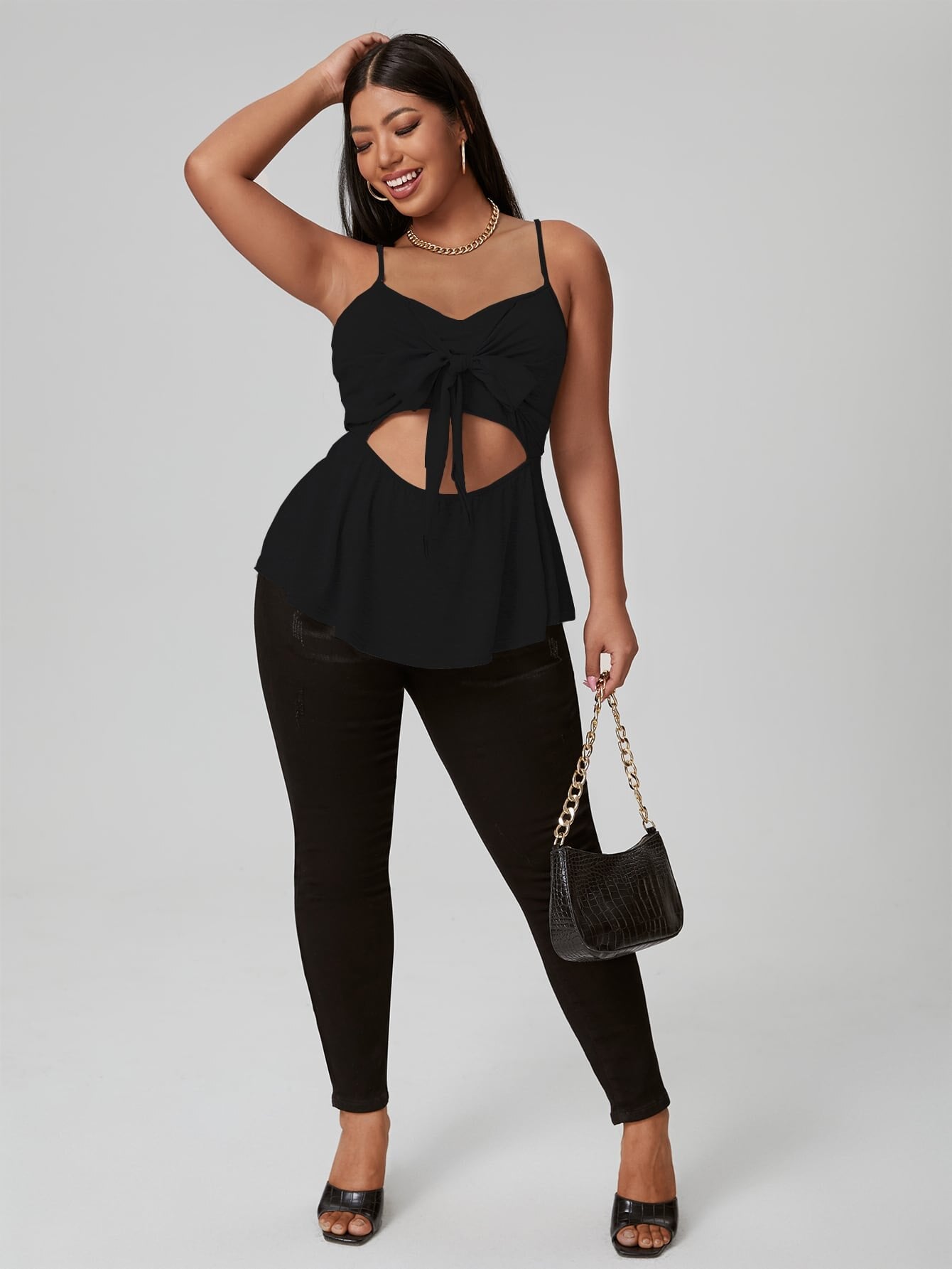 Large Plus Size 4XL Top Women&#39;s Summer 2022 Sexy Curvy Sleeveless Peplum Blouses Fashion Ruffles Solid Ladies T Shirts Camisole