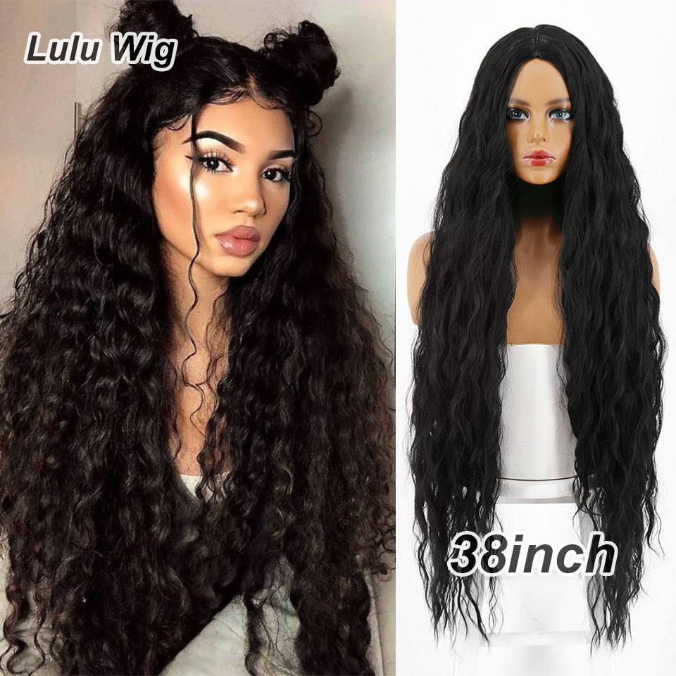 Short Curly Blonde Wig For Black Women Afro Kinky Curly Wig With Bangs Synthetic Natural Glueless Ombre Brown Blonde Cosplay Wig