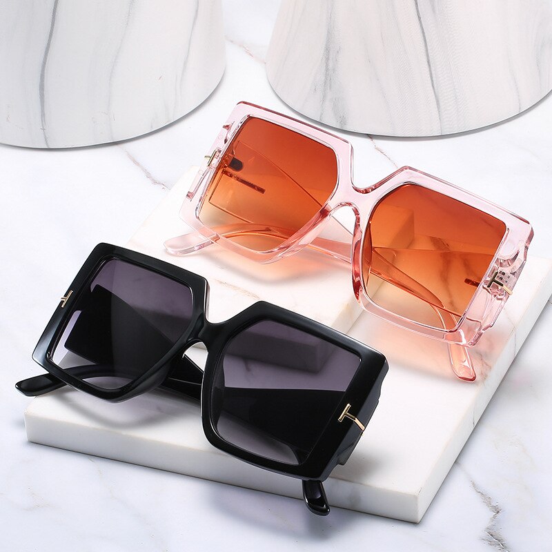 TEENYOUN Oversized Luxury Brand Designer For Women Men Square T Decoration Lunette Soleil Femme Oculos Sunglasses Sun Glasses