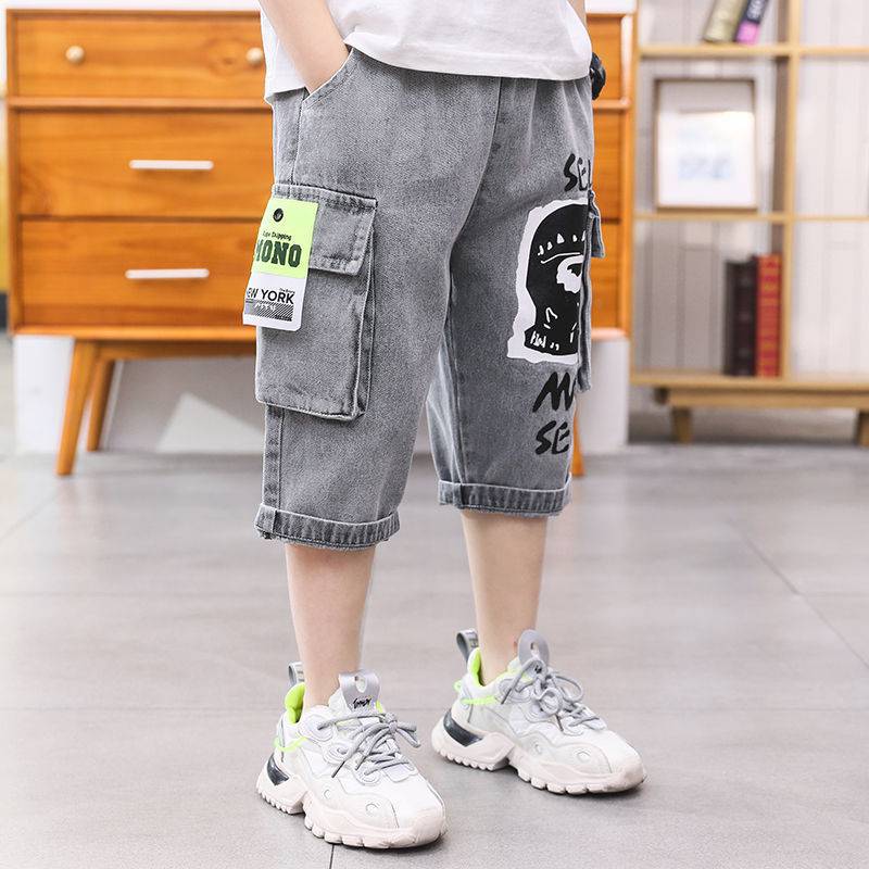 IENENS Shorts Denim Thin Short Trousers Children Short Jeans Kids Baby Stretch Boardshorts Boy Summer Shorts Staright Jeans