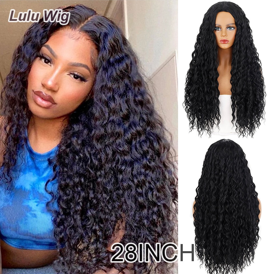 Short Curly Blonde Wig For Black Women Afro Kinky Curly Wig With Bangs Synthetic Natural Glueless Ombre Brown Blonde Cosplay Wig