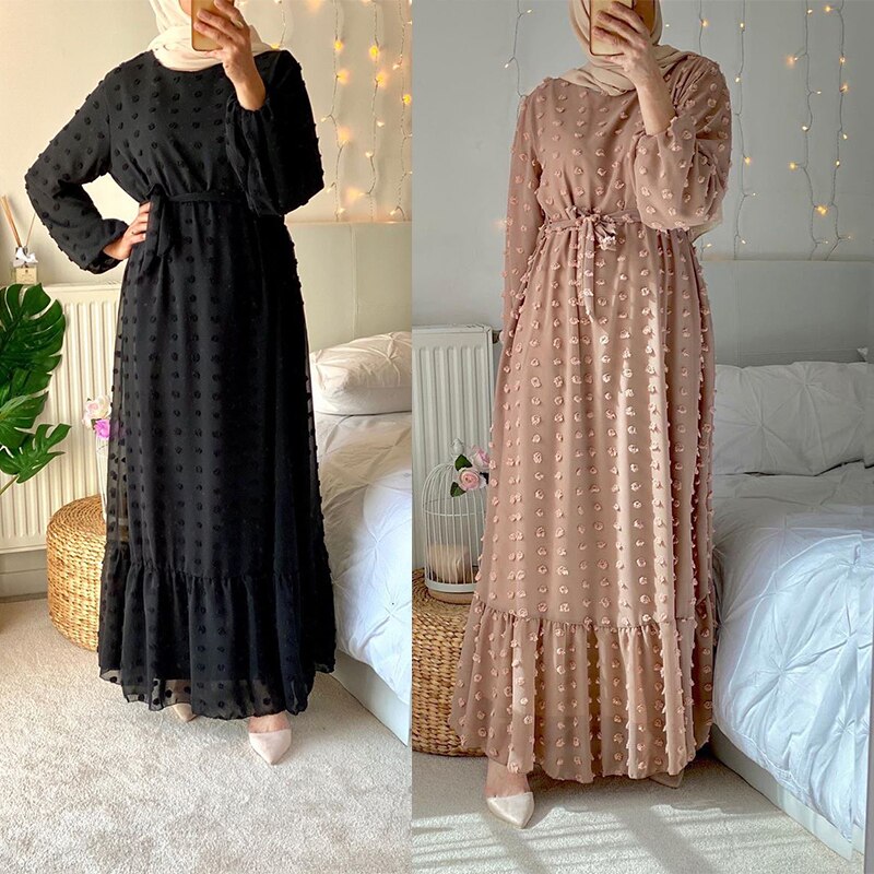 Eid Mubarak Muslim Fashion Abayas for Women Turkey Abaya Dubai  Kaftan Hijab Dress Robe Femme Caftan Marocain Vestidos Largos